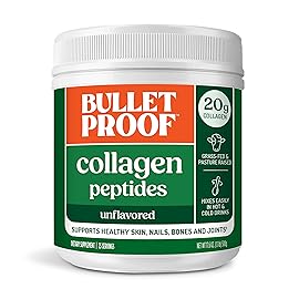 Bulletproof Unflavored Collagen Peptides Powder, 17.6 Ounces, Grass-Fed Collagen Protein and Amino Acids for Skin, Bones and Joints, Packaging May Vary