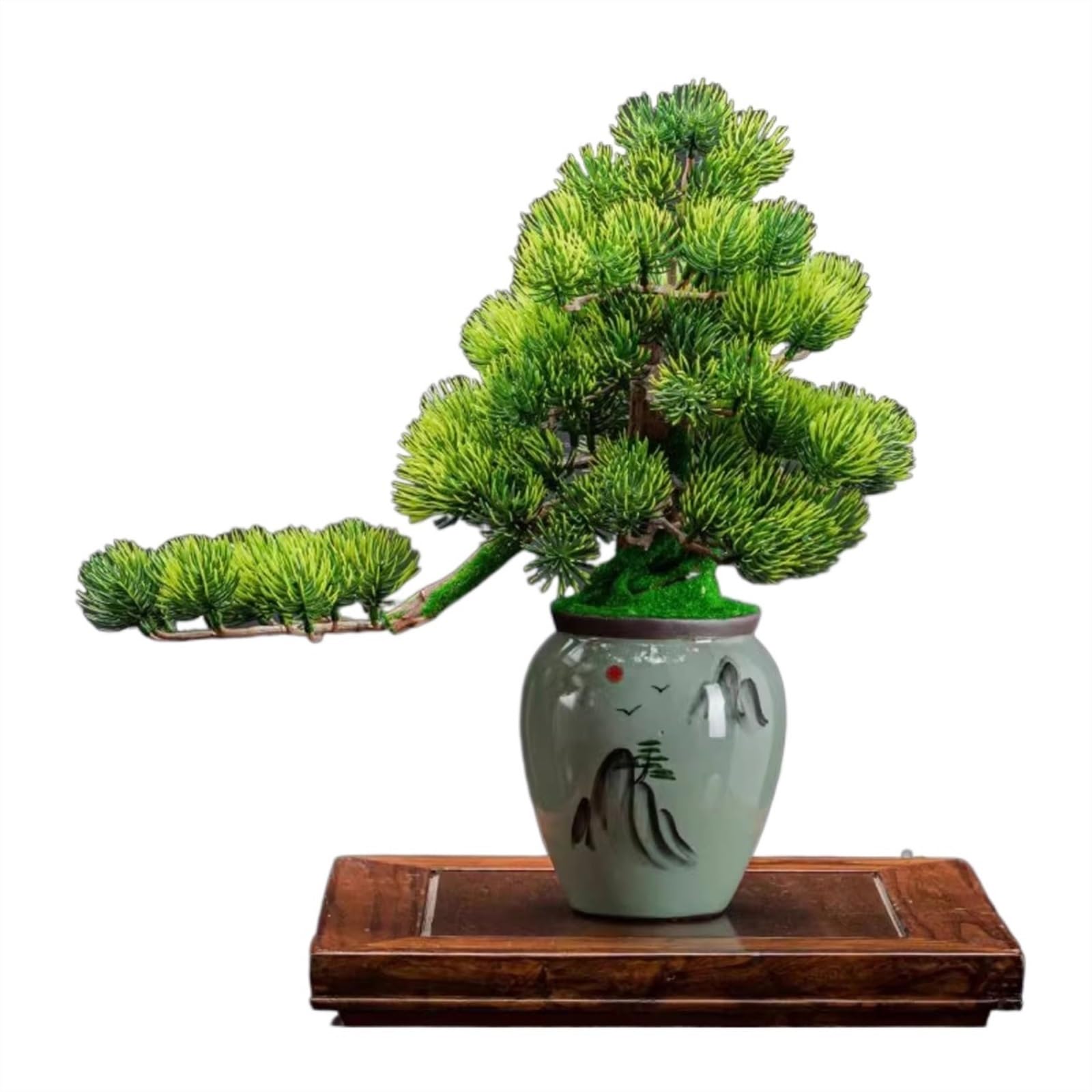 Alberi Artificiali, Decorazione per Soggiorno, Veranda, mobiletto per Ufficio, Pino Artificiale di Benvenuto, Simulazione di Bonsai, Decorazioni per Bonsai, ALB(Un)