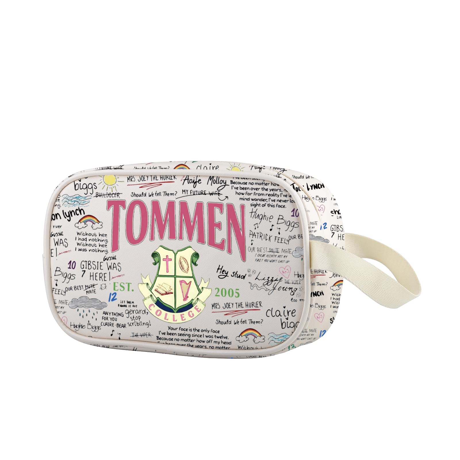 Tommen College Clear Makeup Bag Romance Book Lover Gift Literary Merch for Reader (Tommen Cbag EU), 6.69 x 3.54 x 10.24 inches