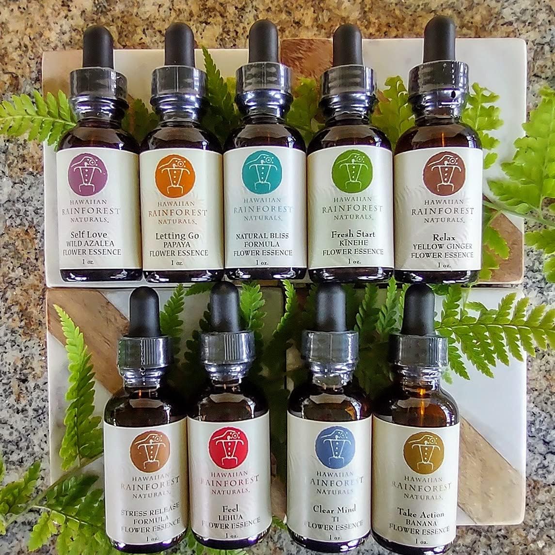 Full Set Hawaiian Flower Essences Kit - 9 Bottles Total