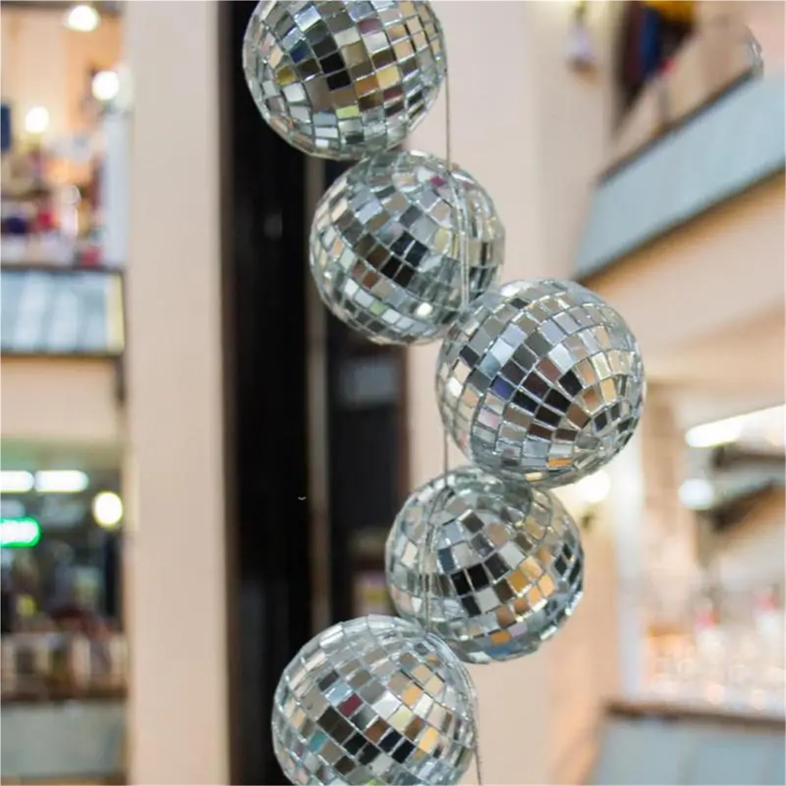 Bola Discoteca Mini bola de discoteca con espejo, luz escenario reflectante giratoria cristal plateado brillante for bodas, fiestas, Navidad, decoración del hogar y KTV(2CM 12 pieces)