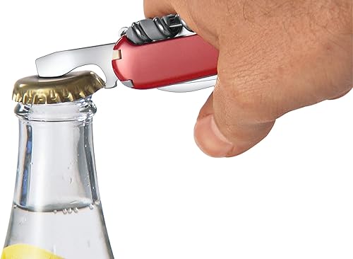 Miniatura 6 de Victorinox Outrider Swiss Army - Cuchillo de bolsillo, grande, multiherramienta, 14 funciones, hoja, tijeras, rojo