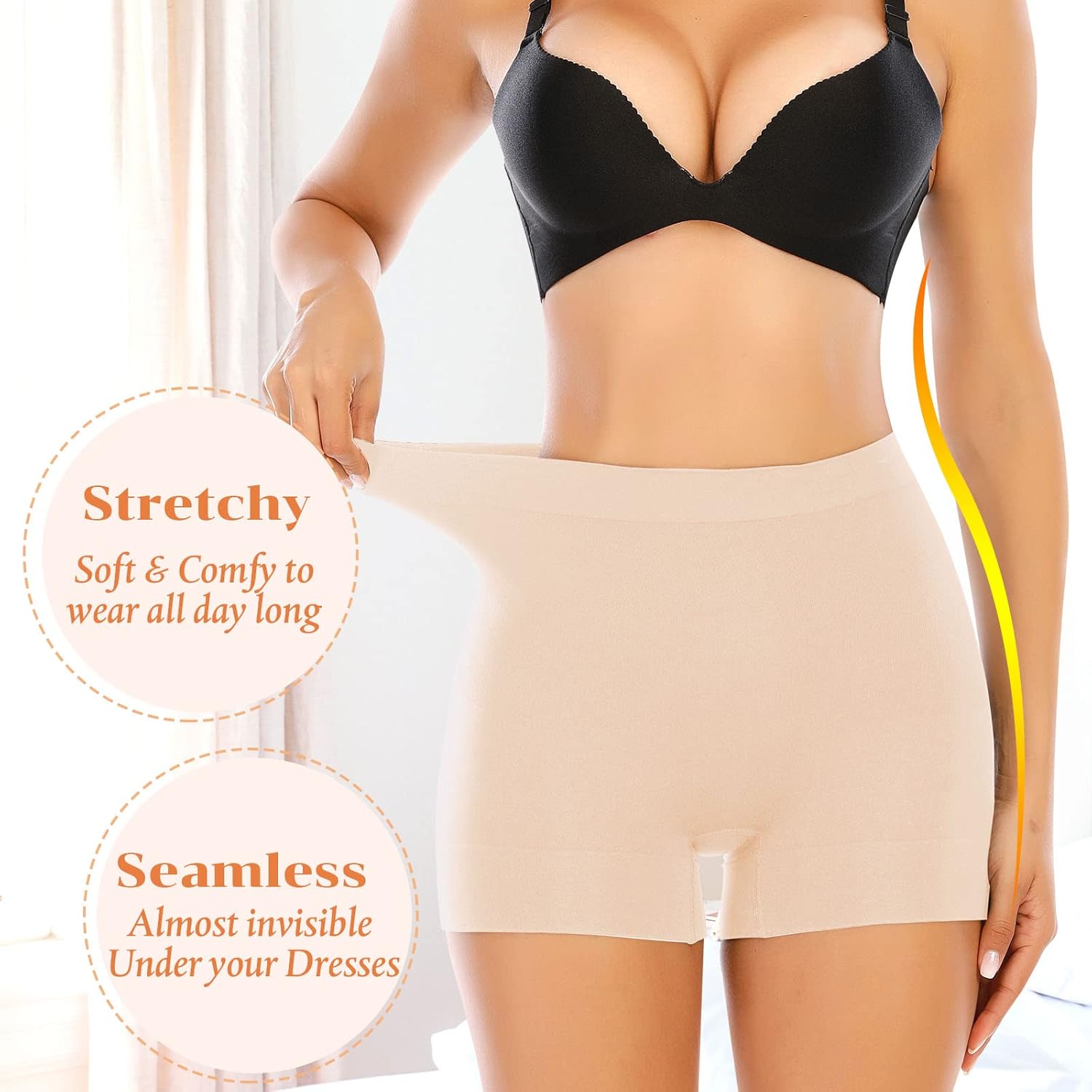 Womens Seamless Shaping Boyshorts Panties Tummy Control Underwear Slimming Shapewear Slip Shorts - Image 4