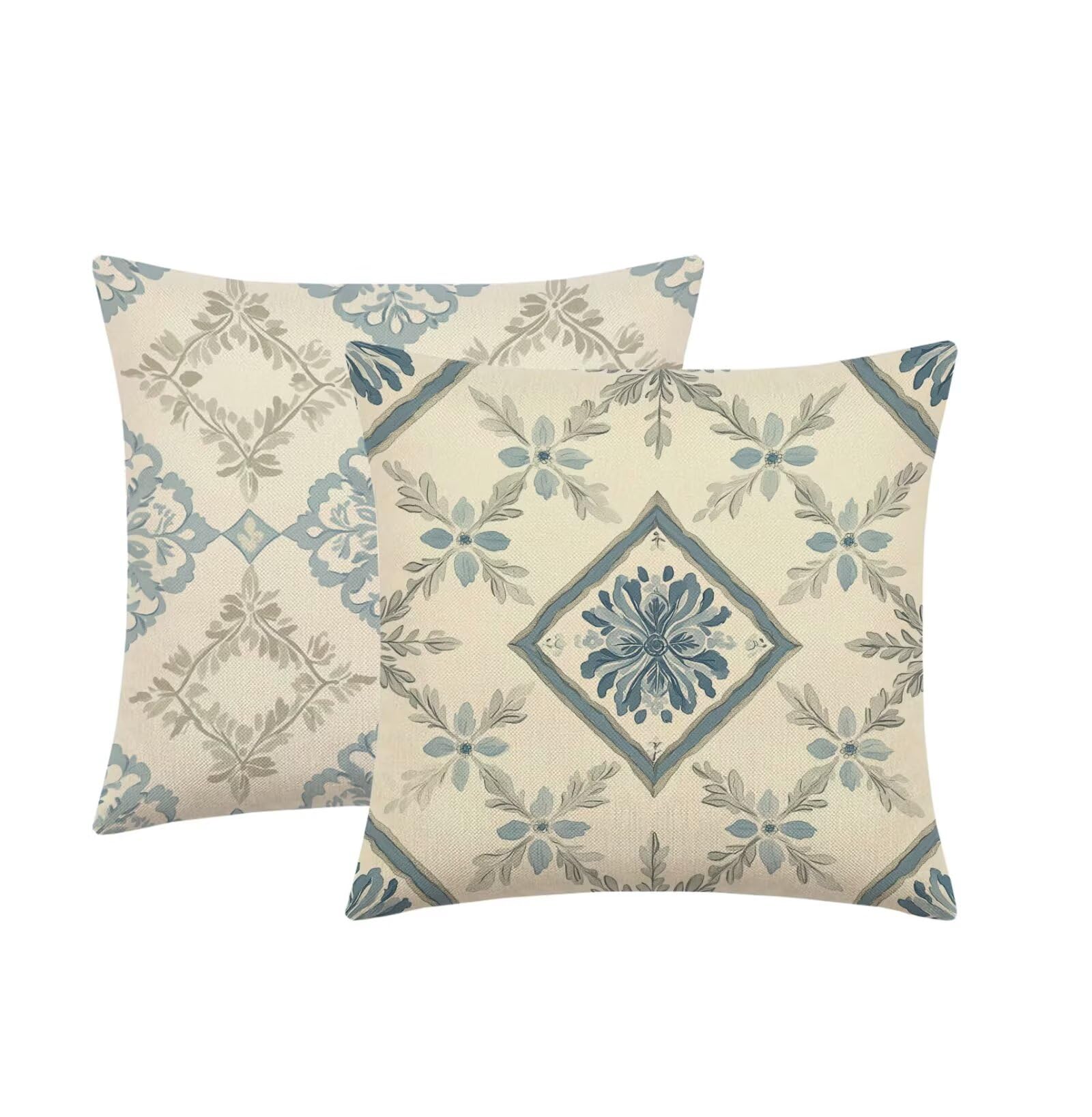 Kissenbezug 65x65cm Outdoor Kissen 2er Set nordisch Mandala Samt Dekokissen