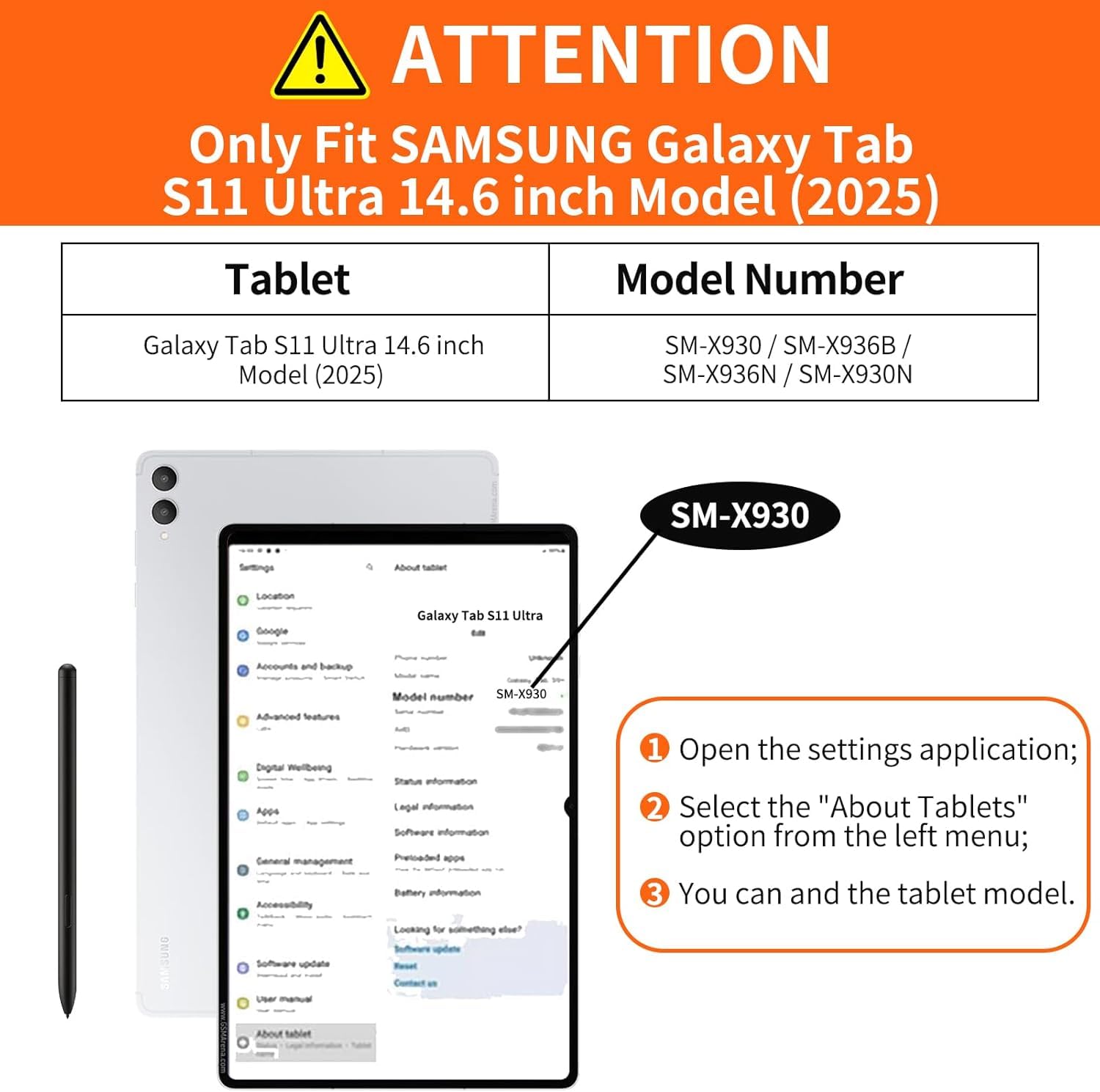Clavier magique Bluetooth magnétique pour Samsung Galaxy Tab S11 Ultra 14,6" (SM-X930/X936B), support de clavier sans fil, souris trackpad, rétroéclairage, affichage numérique de la batterie