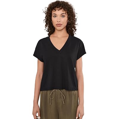 Michael Stars Harlan Cropped V-Neck Tee