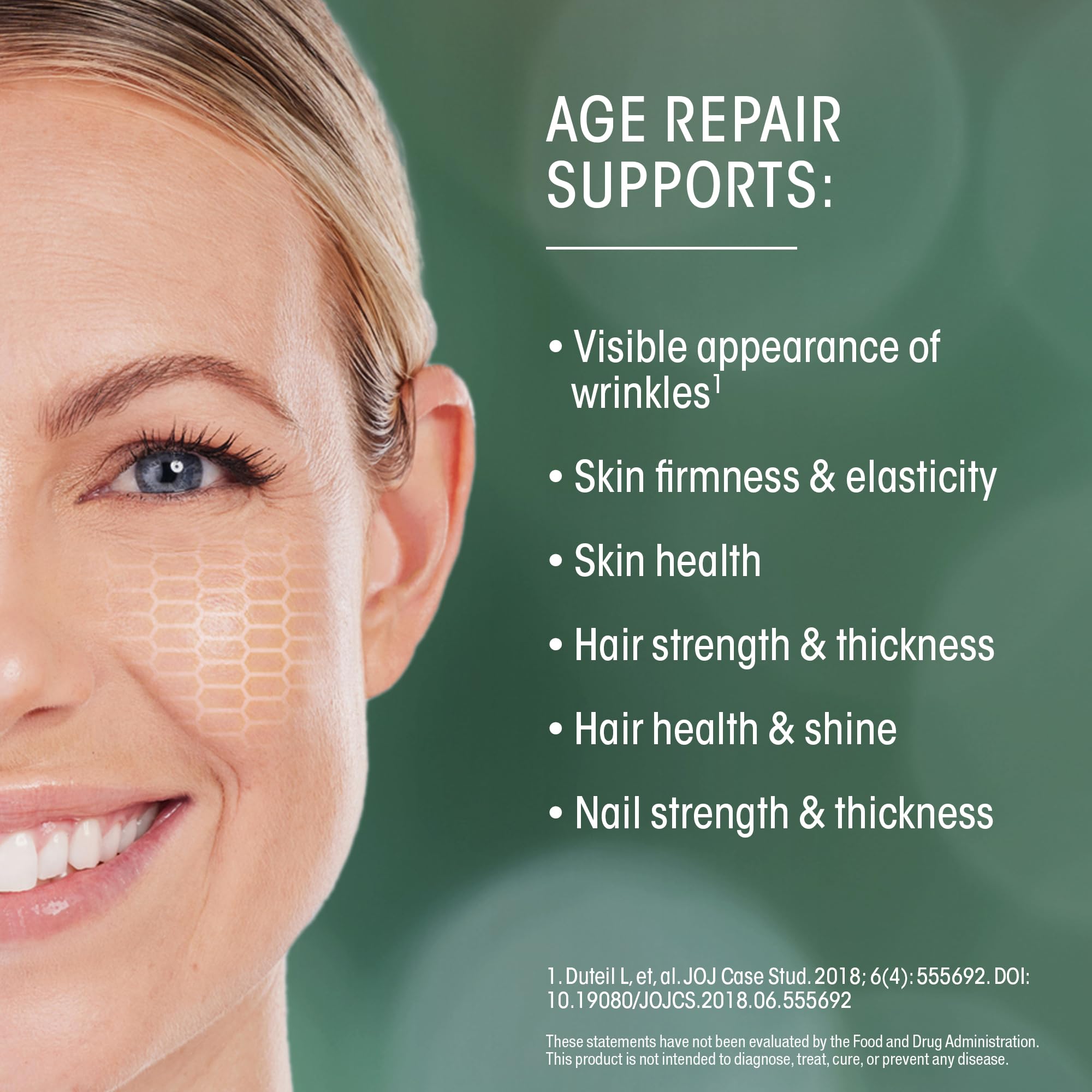 Age Repair Lipo-Sachets Liposomal Collagen Skin Supplement - Liquid Collagen Peptides to Support Skin Firmness, Elasticity