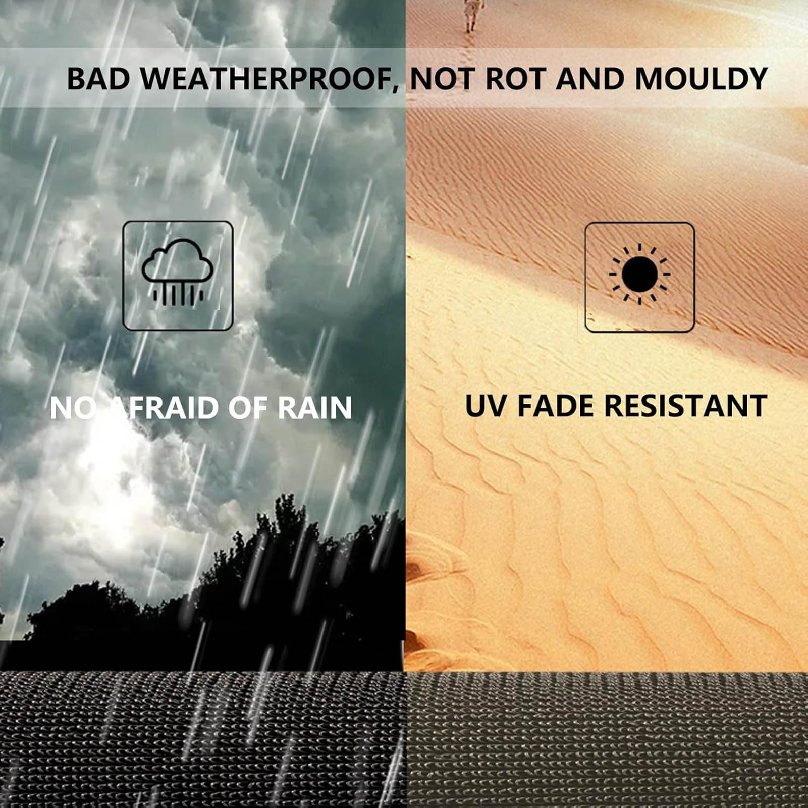 Tappeto per Esterno Lavabile In Lavatrice, Tappetino Da Esterno Impermeabile per Giardino, Antiscivolo Tappeti Rotoli Da Esterno Giardino Grandi per Cortile Terrazza Spiaggia Picnic C 120*160cm