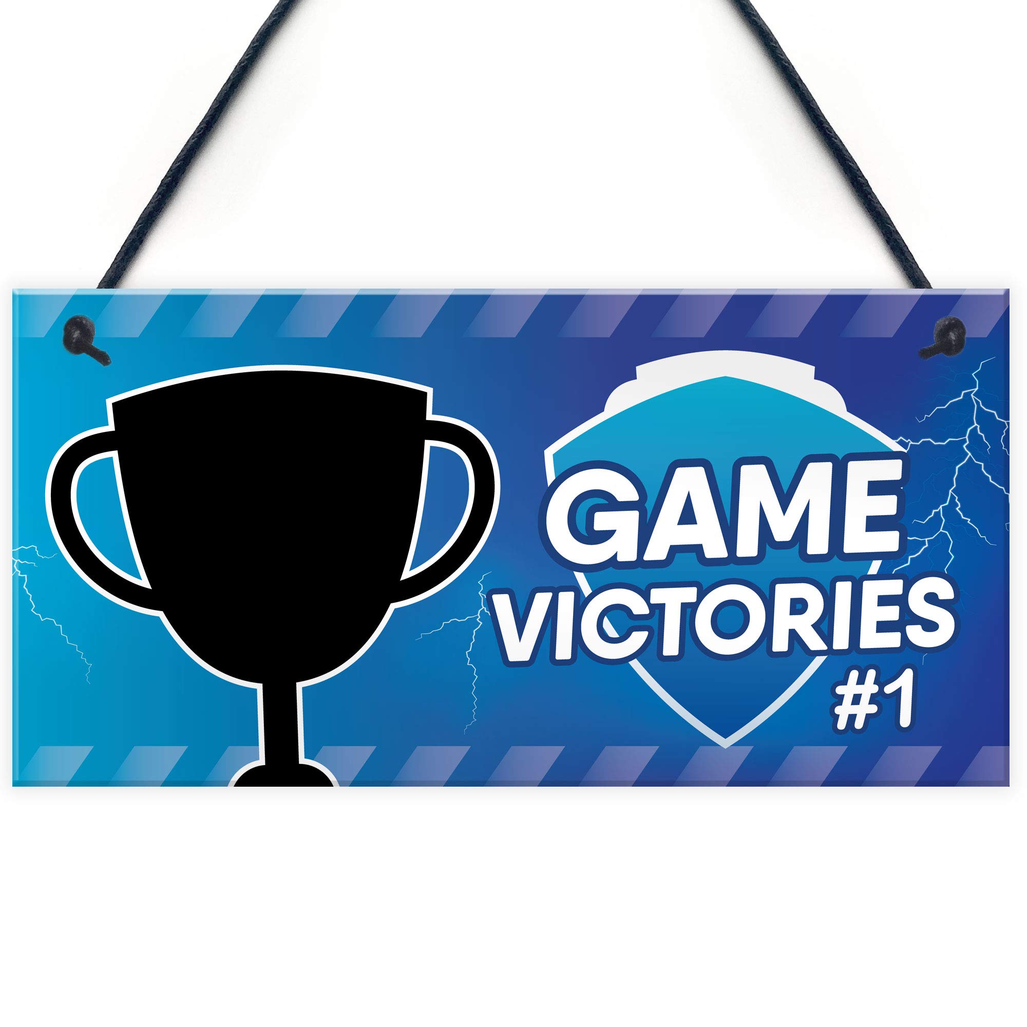 Red Ocean Novelty Gaming Accessories Chalkboard Hanging Sign Boys Bedroom Decorations Royale Gamer Birthday Present Gift