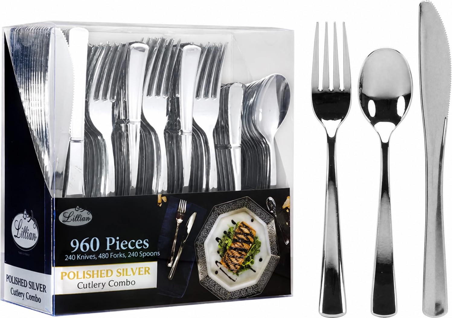 Heavyweight Disposable Cutlery - 160 Piece Value Pack -17 Heavyweight Disposable Cutlery - 160 Piece Value Pack -17