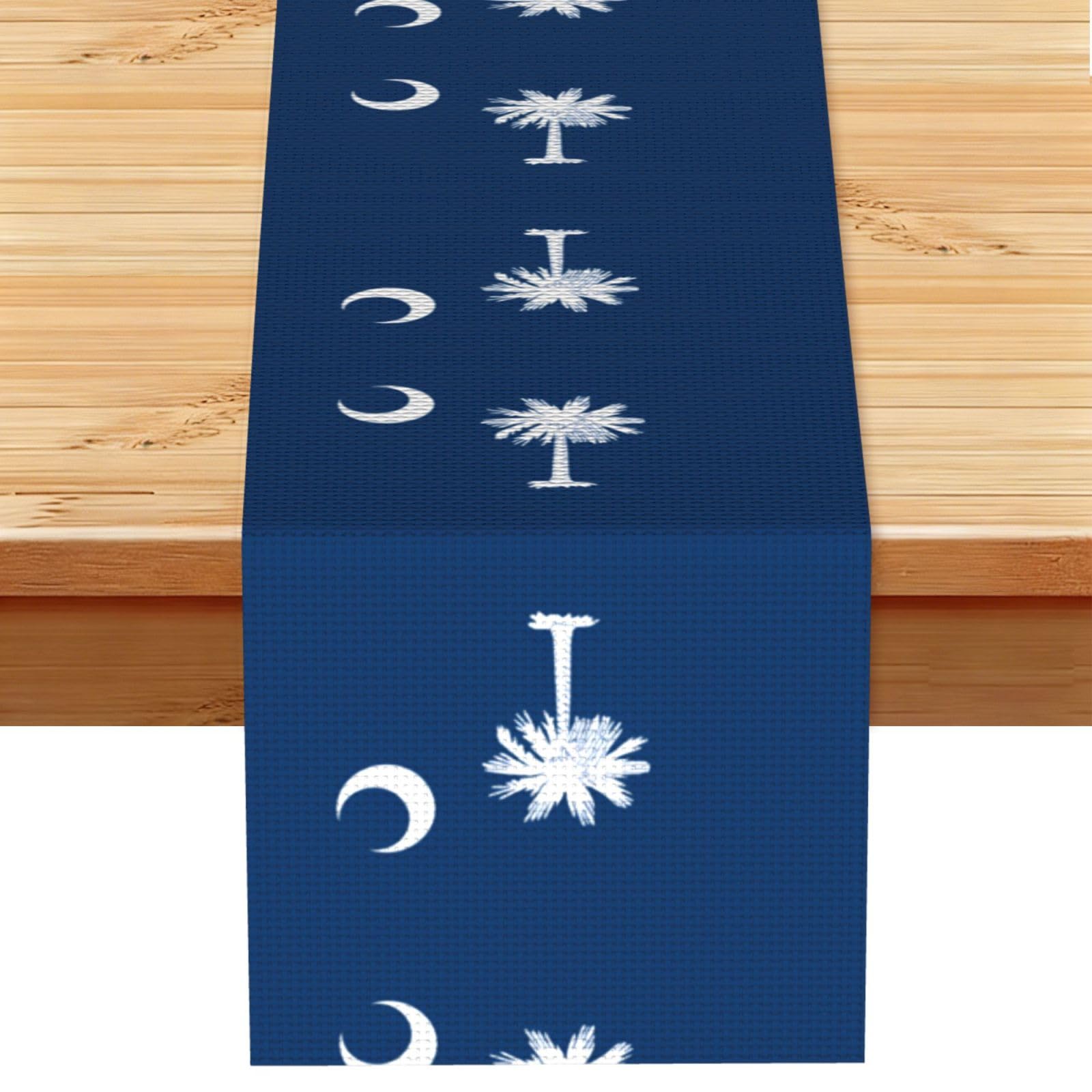 Hgiuydrd South Carolina Flag Print Table Runner World Cup-Themed Dining Table Decor For Coffee Dining Table And More