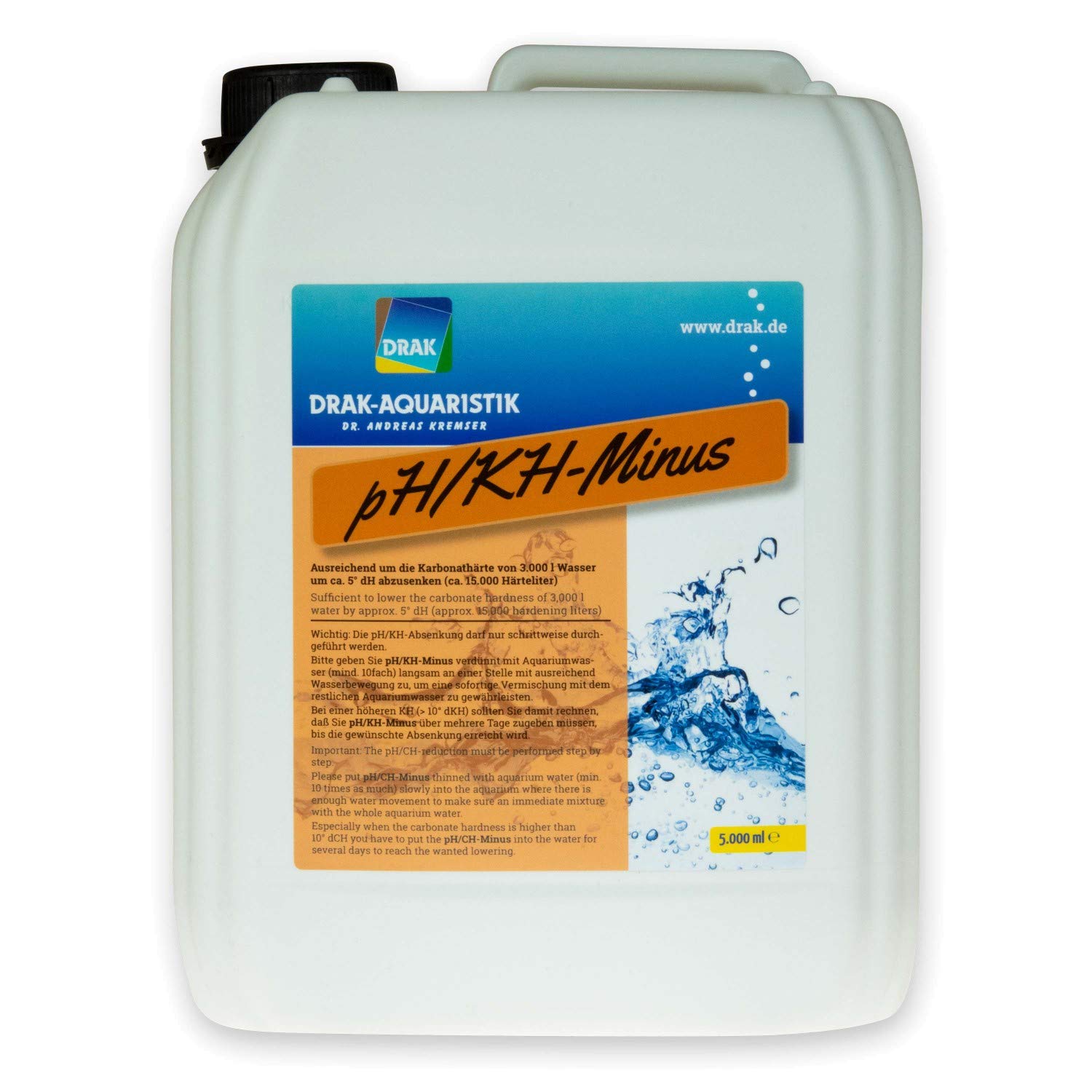 DRAK pH/KH-Minus - pH und KH einfach und schnell senken - 5,0 Liter