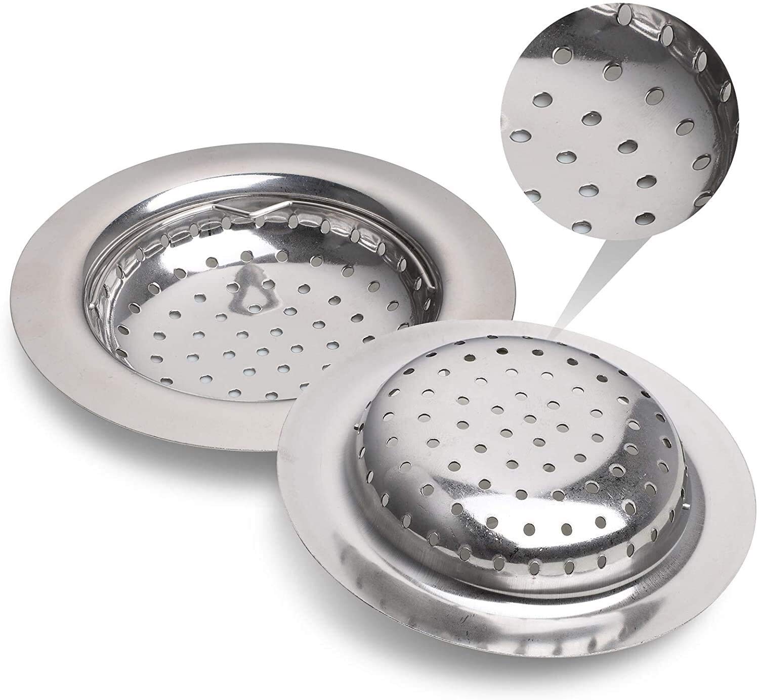 Couvercle De Filtre D'évier Inox Et ABS – Maille Fine, 8cm, Pour Retenir Les Déchets !