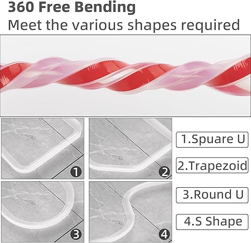 Miniatura 3 de Barrera de agua plegable de 78 pulgadas, barrera de agua autoadhesiva de silicona para ducha, bañera, baño, cocina, tapón de agua bloqueador para