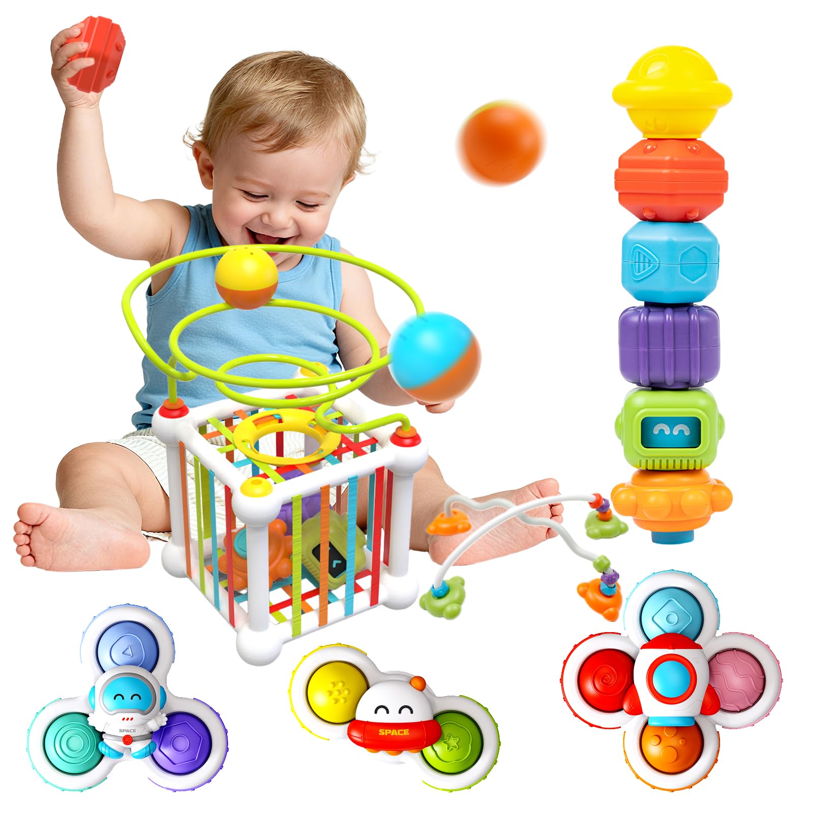 woollywink Baby Toy 1 Year Old, 16 Pcs Montessori Toys 1 Year Old+