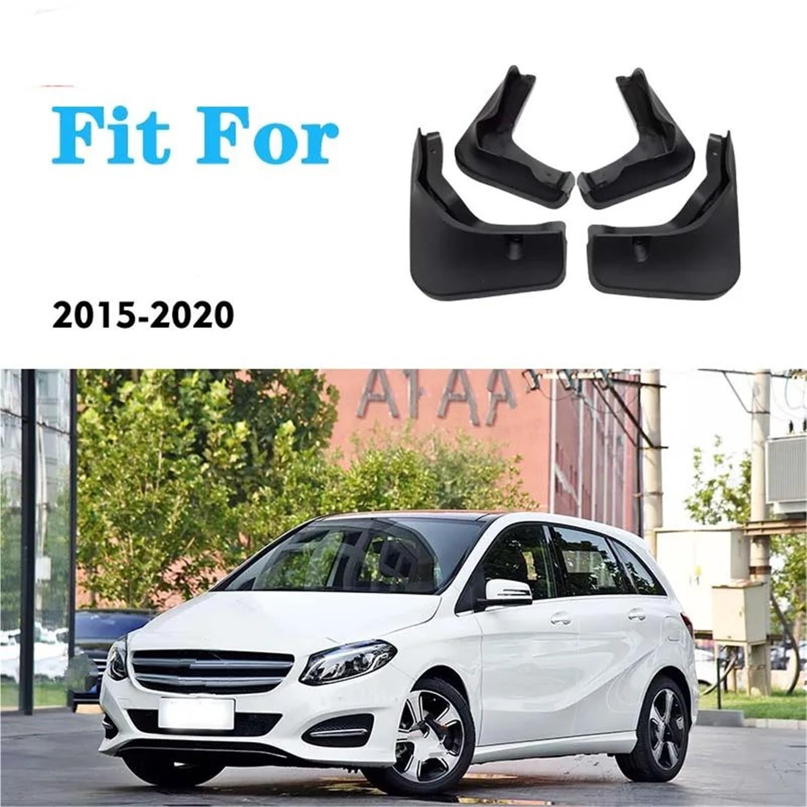Pare-boue anti-éclaboussures pour voiture Pour BENZ Classe B W245 W246, Garde-boue Accessoires De Voiture Avant Et Arrière, 4 Pièces(Style C)