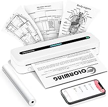 COLORWING M832 - A4 Inkless Thermal Printer Portable Mobile Travel Ready No Link 304 DPI High Definition Adjustable Print Size