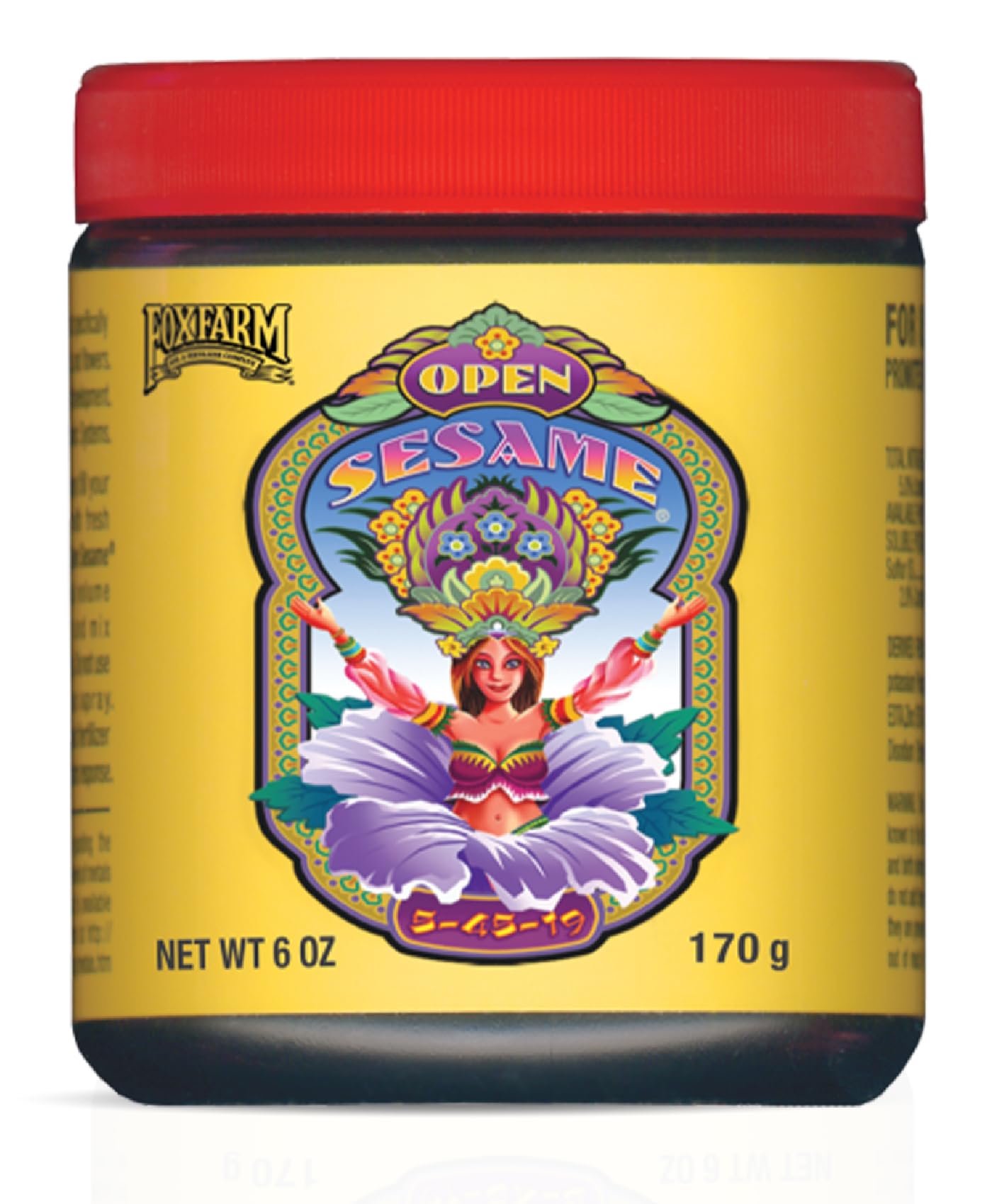 Fox Farm Open Sesame Soluble Fertilizer, High-Phosphorus Fertilizer for Early Blooming, pH Balanced - Supports Bud Development, NPK 5-45-19 (6 oz)