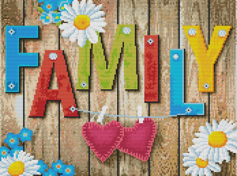 Kit De Broderie Au Point De Croix 11 Fils Estampillés, Kit De Broderie