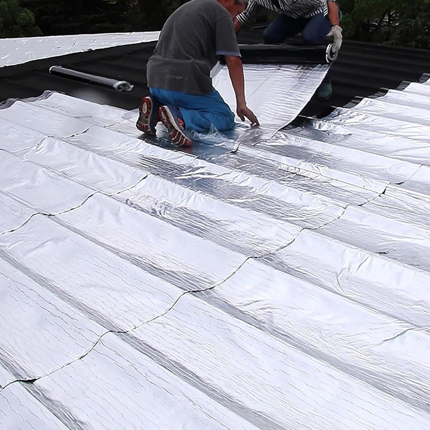 Cinta autoadhesiva de butilo para Sellado de techos, Cinta de reparación de Grietas y Fugas de betún, Cinta autoadhesiva de Aluminio Impermeable para Uso Exterior, para techos de e