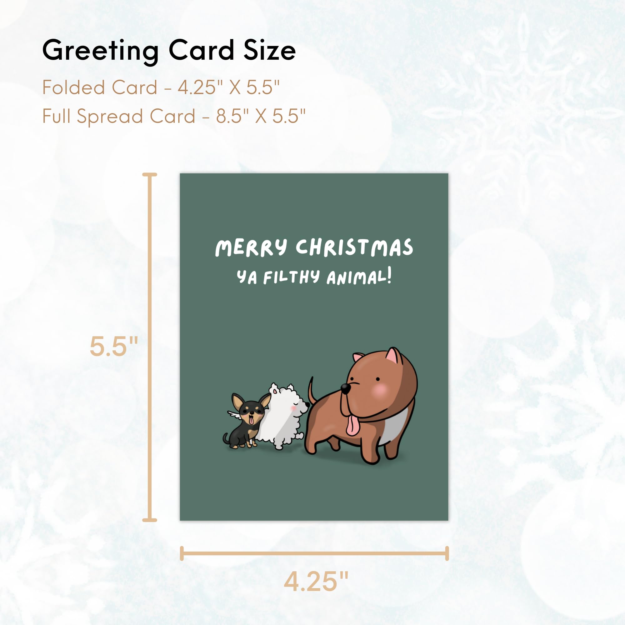 Printable Christmas Card From Dog, Funny Dog Christmas Card Digital, Dog Mom, Dog Dad Christmas Card, 5x7 Greeting Card, Printable Envelope - View #5