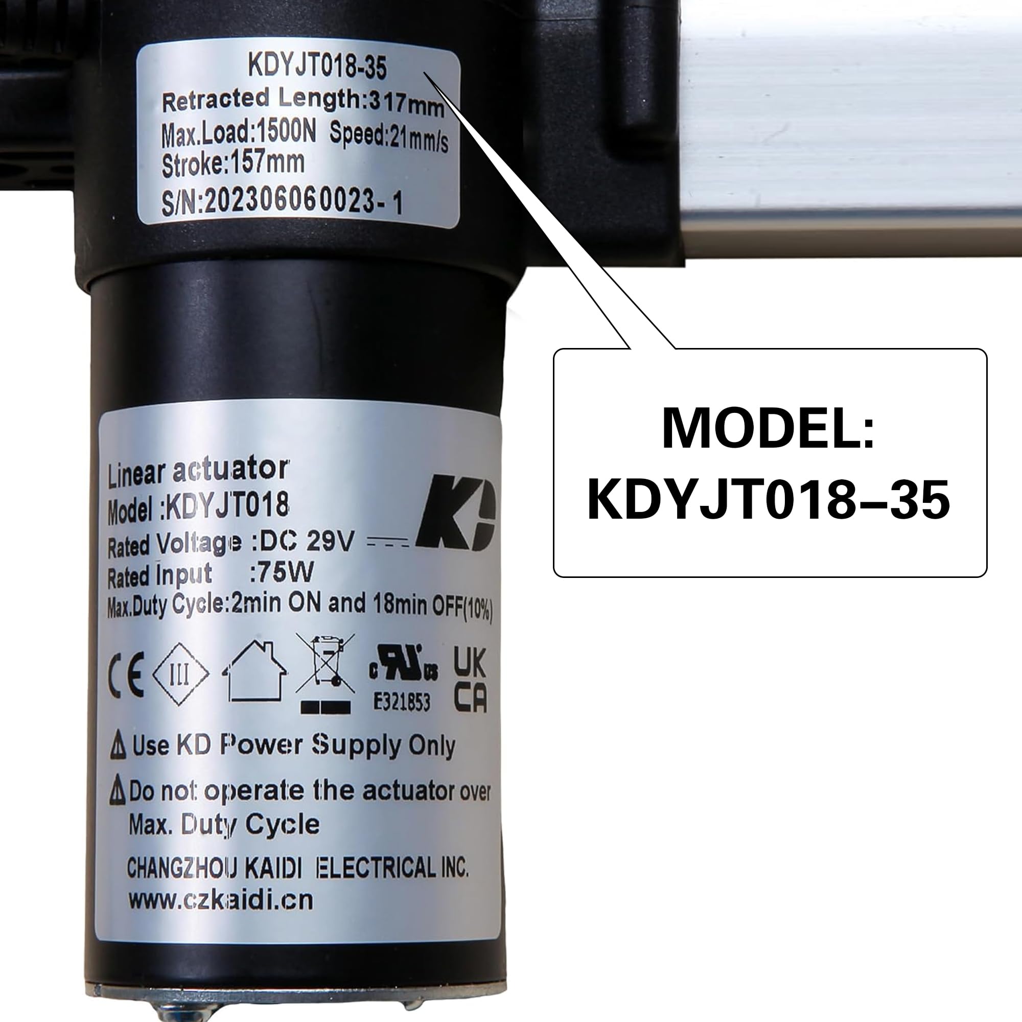 Amazon.com: Linear Actuator Kaidi Model KDYJT018-35 Power Recliner