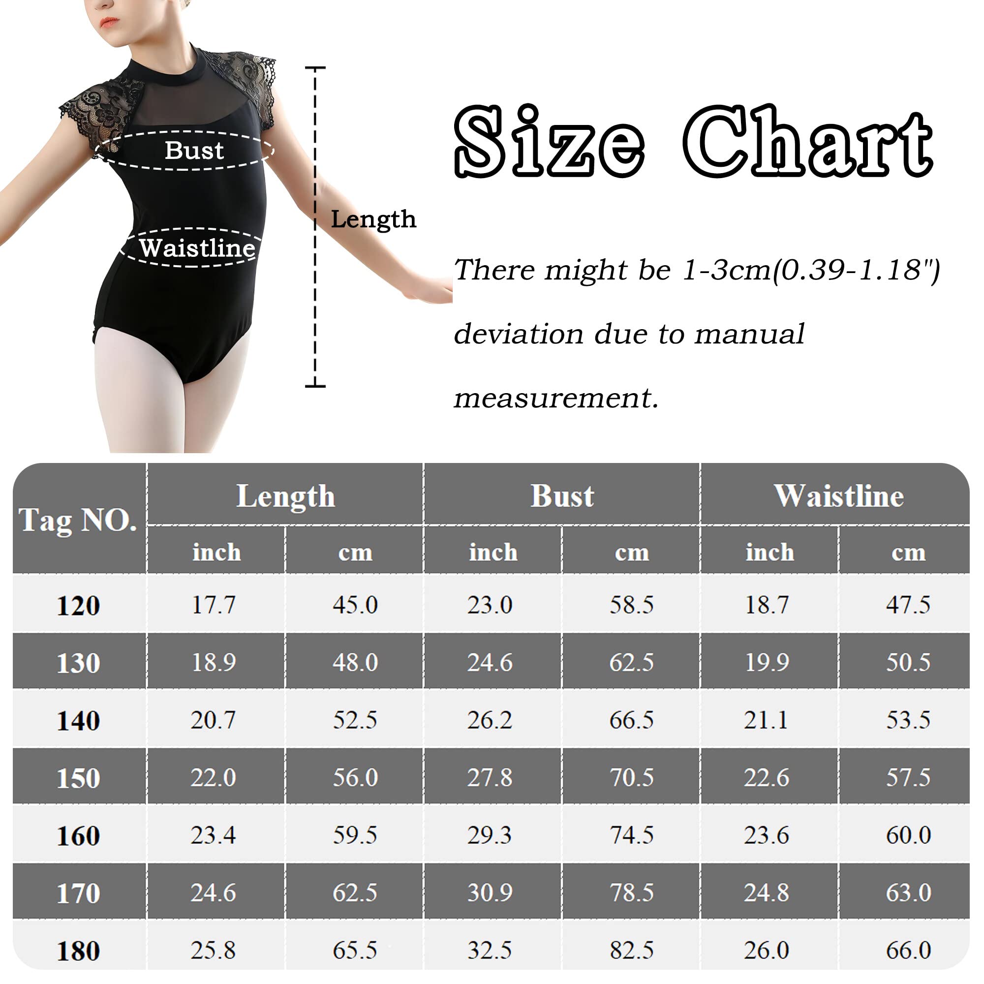 SEAUR Robe de Ballet Fille Justaucorps avec Jupe Tutu Danse Gymnastique Costume Danse Classique Tutu Robe pour Filles Enfants