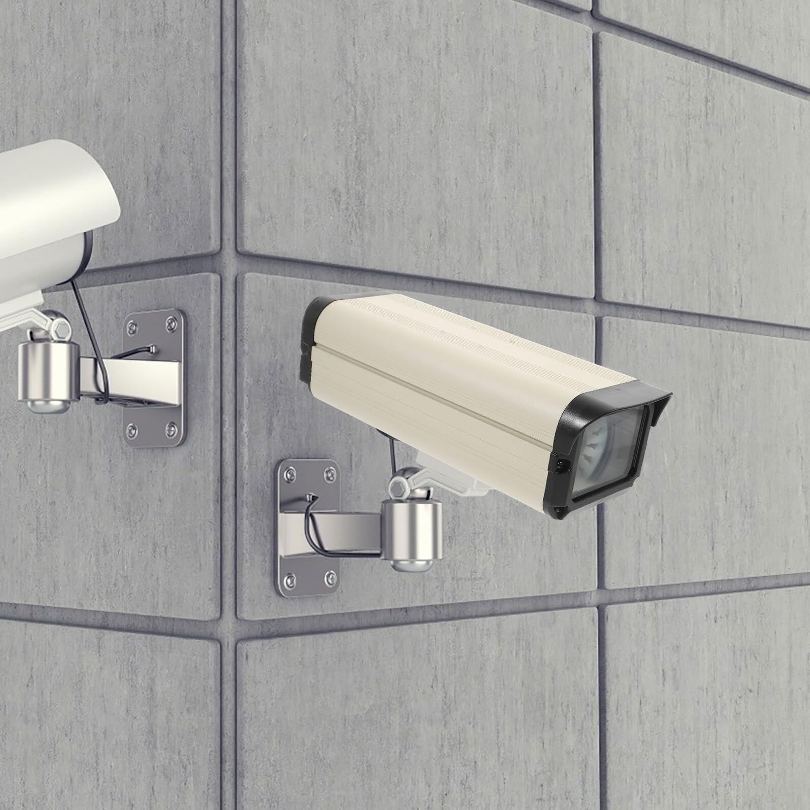 Regenschutz Kamera Outdoor Schutzgehäuse aus Aluminiumlegierung 12 Zoll Seitlich zu Öffnen Wetterfeste Kamerabox für Überwachungskamera
