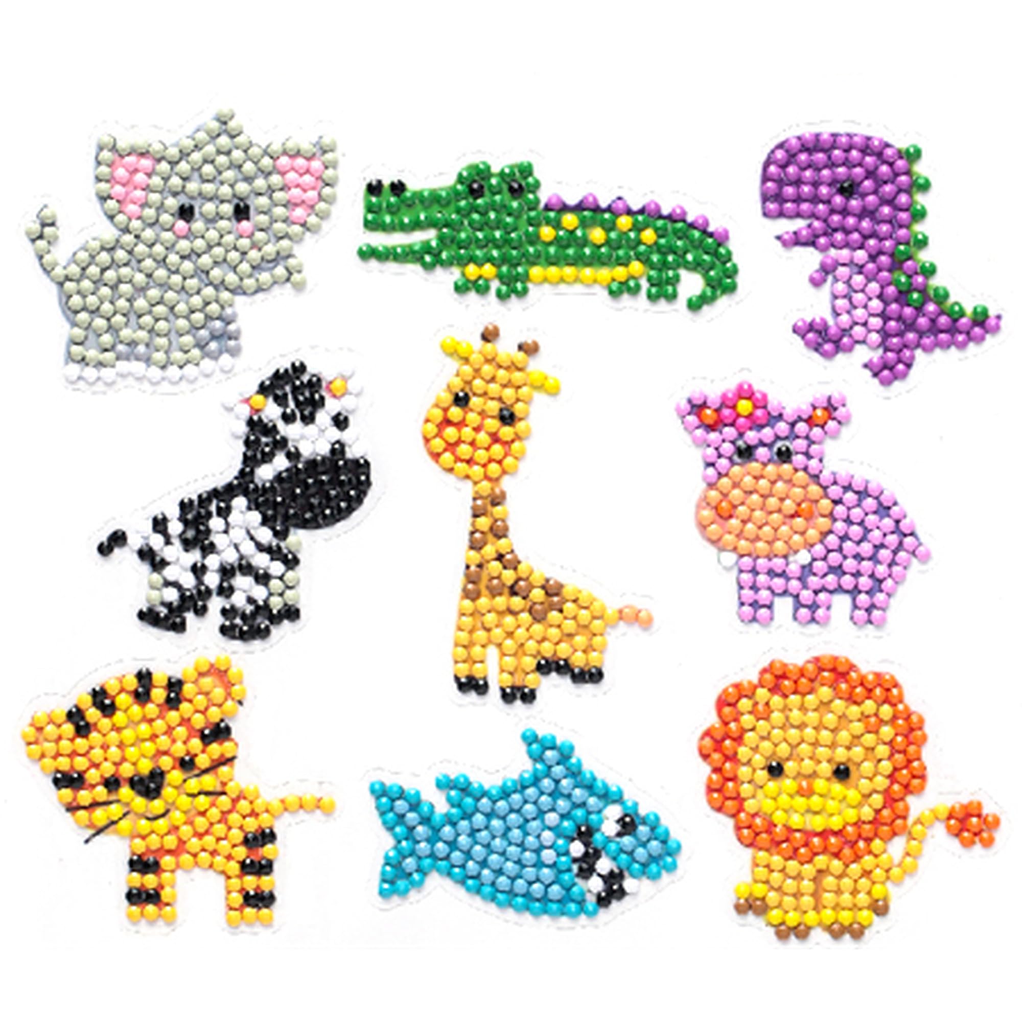 Pracht Creatives Hobby Diamond Painting Zoo Animals Sticker Kit for Kids Age 5+