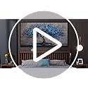 ERQINHUA Large Canvas Wall Decor For Living Room Farmhouse Wall Art For Bedroom Black Framed Mural Abstract Paintings Blue Tree Wall Pictures Artwork Office Decoration Dormitory Home Decor 30x60 In
