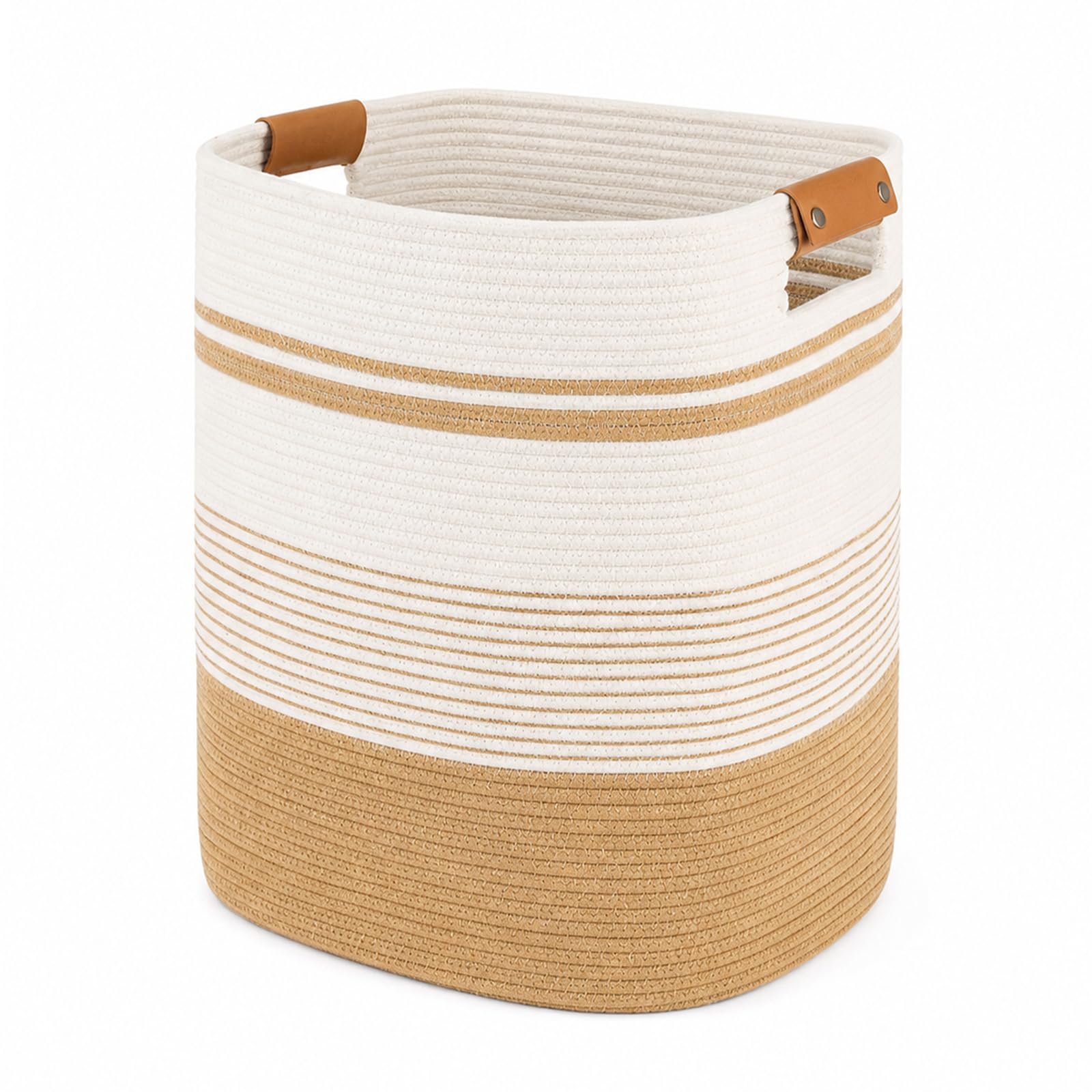 EVERGOODSWoven Laundry Basket with Handles, Cotton Rope Storage Basket