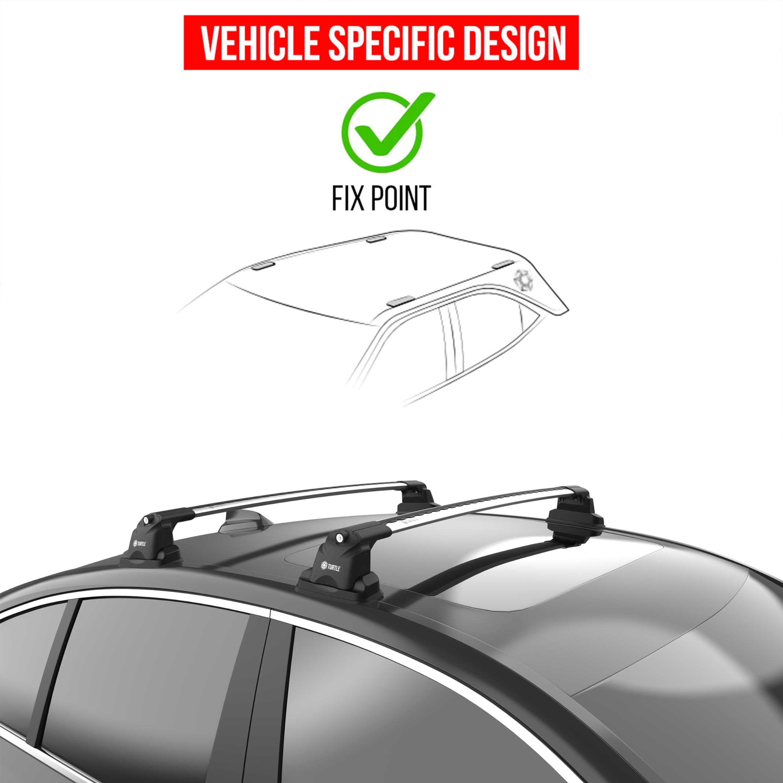 TURTLE Compatibile con Il Portapacchi Air3 Mazda Cx5 (KE) 20122016 | Grigio