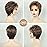 TISHINING Pixie Cut Short Brown Wigs for Women Dark Brown Mixed Blonde Layered Short Hair Wig with Bangs Natural Looking Daily Party Synthetic Hair Replacement Wig