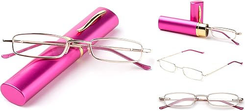 Miniatura 4 de Newbee Fashion -"Pocket Readers Ultra Compact Spring Temple - Lentes de lectura con clip de bolsillo portátil con estuche de aluminio