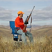 Vista 9 de Goplus Silla de caza giratoria de 360°, silla ciega plegable para adultos con portavasos y bolsa de transporte, sillas de camping ligeras