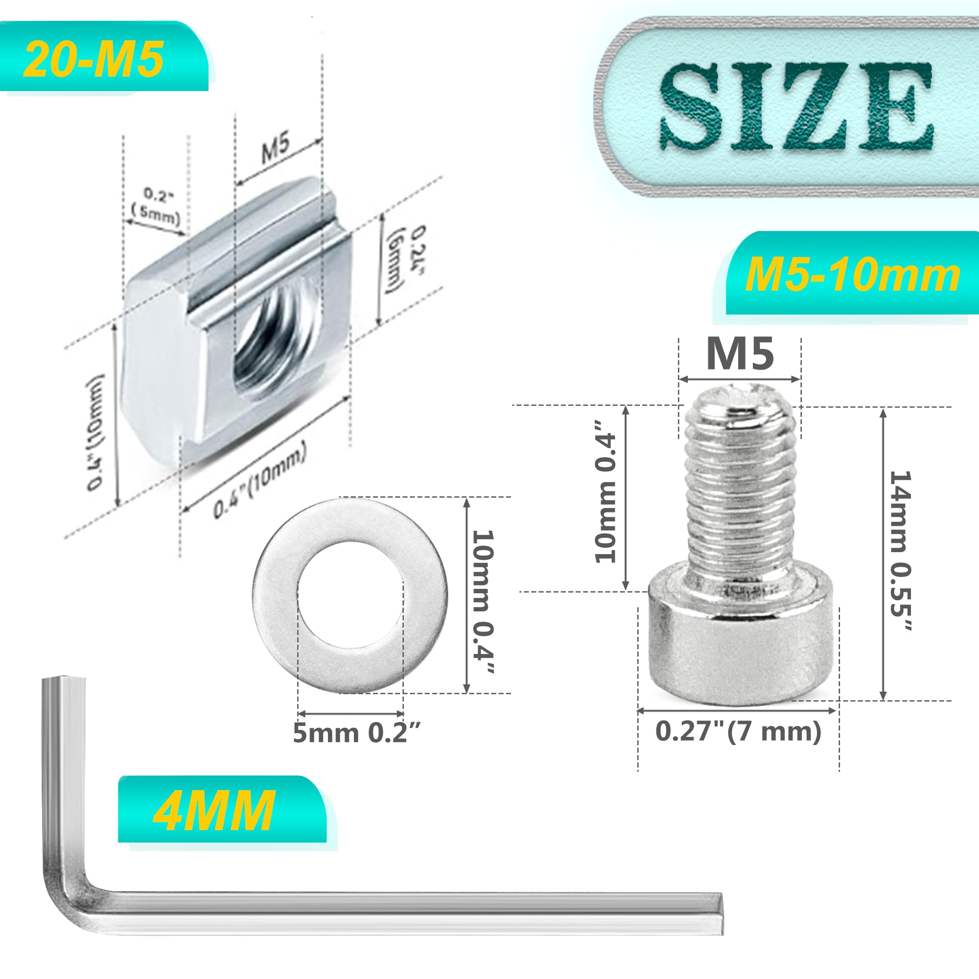 Amazon.com: PETOX 30 Set Silver 2020 Series Aluminum Extrusion