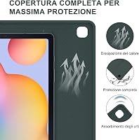 IVEOPPE Samsung Galaxy Tab S6 Lite Bluetooth billentyűzet tok, sötétzöld 6