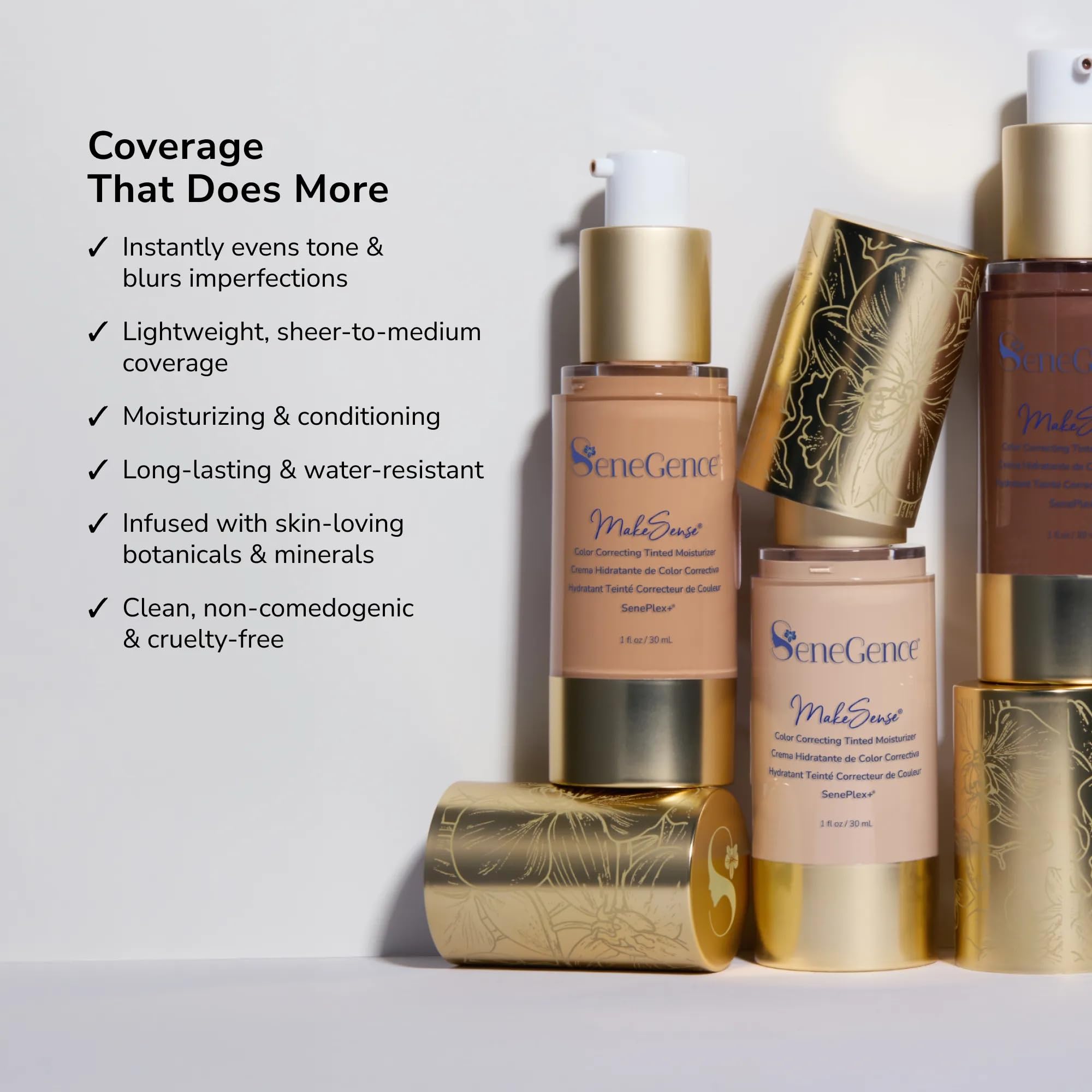 SeneGence MakeSense Color Correcting Tinted Moisturizer, 1 Fl Oz