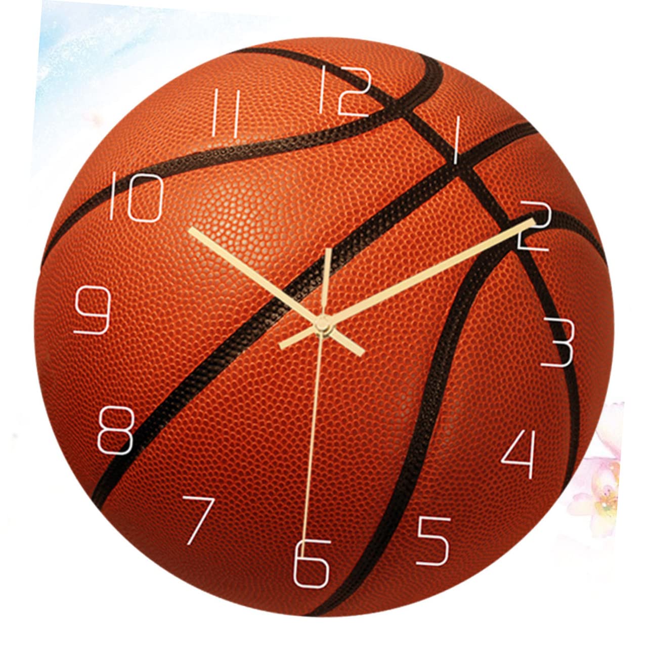 Artibetter Vintage Ball-Design Wanduhr - Retro Basketball-Dekor für Kinderzimmer - HeimKunst Stille 3D FußballUhrwerk