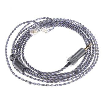 Linsoul Tripowin Zoe Upgraded Earphone Cable, in Ear Monitor Cable, 4-Core Pure Copper Silver-Plated Copper Gold-Plated 24AWG Litz Wire for Musician Audiophile3.5mm, Recessed 2pin