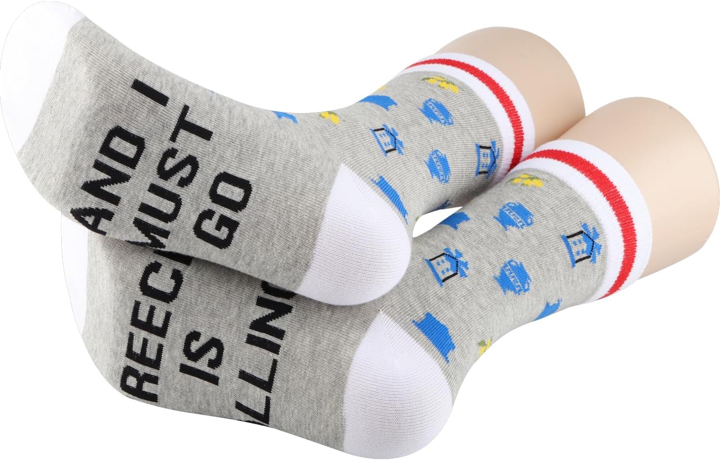 PXTIDY 2 Pairs Greece Is Calling And I Must Go Greece Sock Souvenir Gift Greece Trip Travel Vacation Sock - Image 3