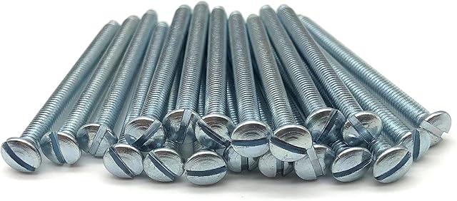 Jones DIY M3.5 Silver Electrical Socket Screws, 40mm, For Switches, Light Switch, Plug Sockets, 3.5mm x 40mm, (20)