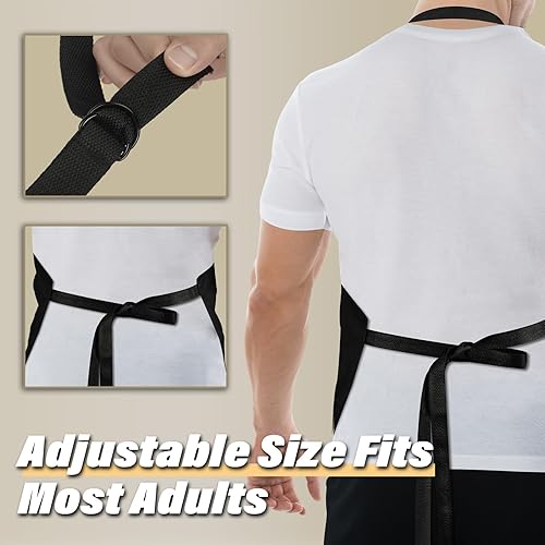 Miniatura 4 de LONGESISM Delantal de cocina para hombres y mujeres, regalos del día de San Valentín para él, correa ajustable para el cuello, delantal de barbacoa,