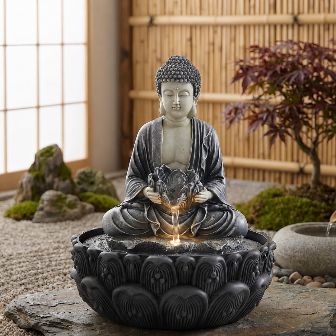 ALILA Buddha Fountain - Tranquil Home Decor -3