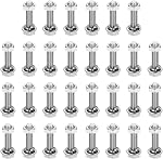 MECCANIXITY M5 x 100mm 304 Vis tête hexagonale en acier inoxydable Bolts, écrous, plat & Kit d'assortiment de rondelles de serrure, entièrement fileté, finition lumineuse pour la maison, électronique, machine, 10 Ensembles