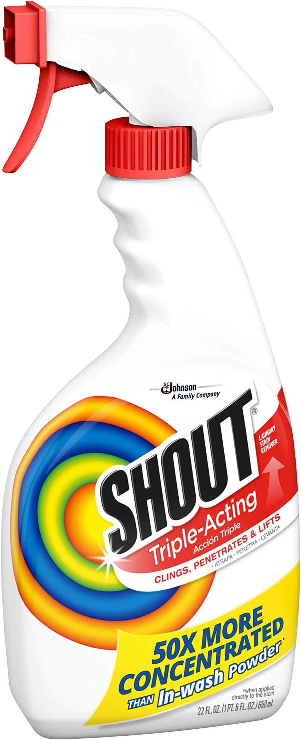 Shout Laundry Stain Remover Trigger Spray, 22 Fl Oz