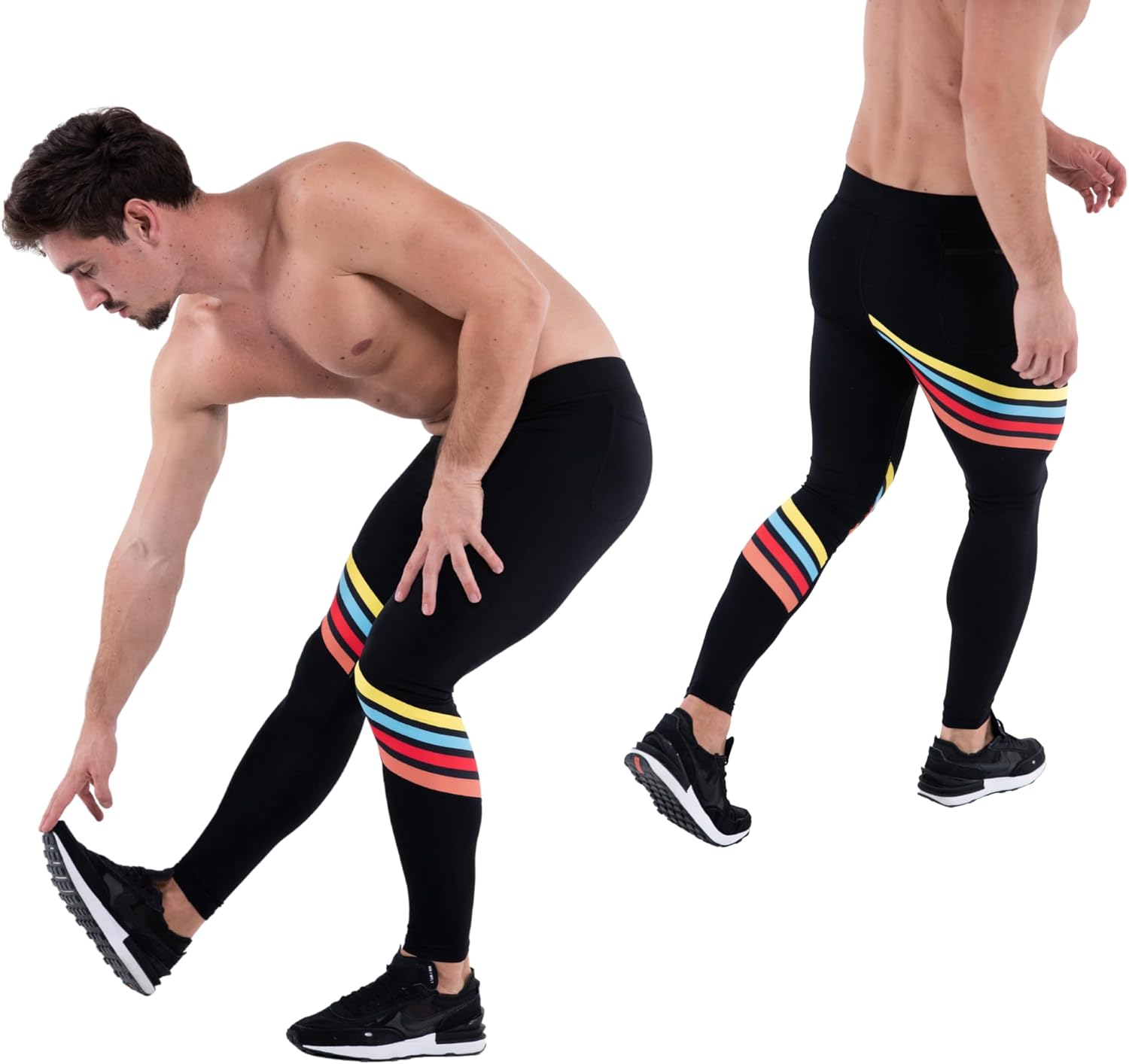 Kapow Meggings Men's Performance Pro Leggings Sports Compression with Pockets - Image 2