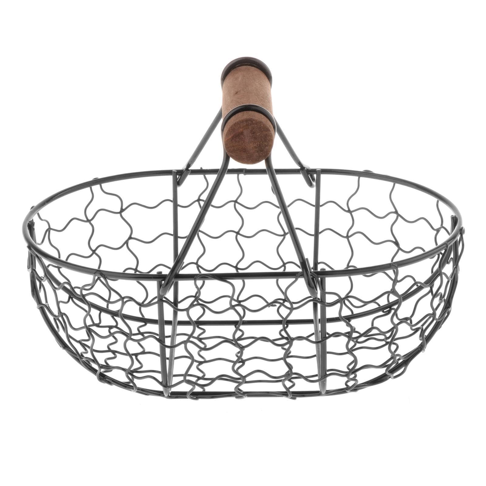 Zanthicia Black Easy To Carry And Clean. Charming Fruit Basket 18X12x12.5cm