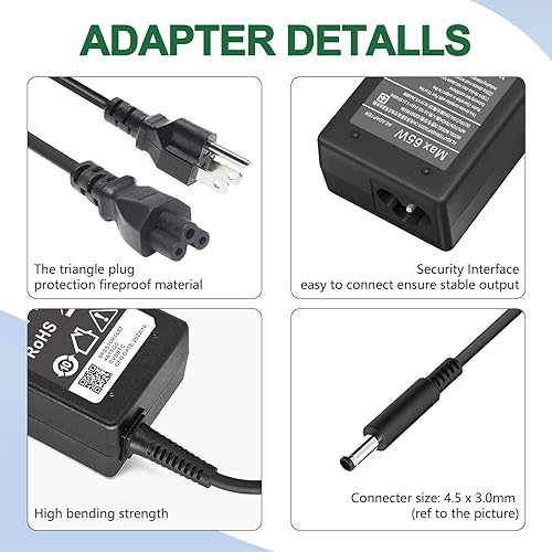 Miniatura 4 de Cargador de 65 W para cargador de laptop Dell, adaptador de CA para Dell Inspiron 15 3000 5000 Series 15-3552 3558 3565 3567 5551 5552 5555 5558