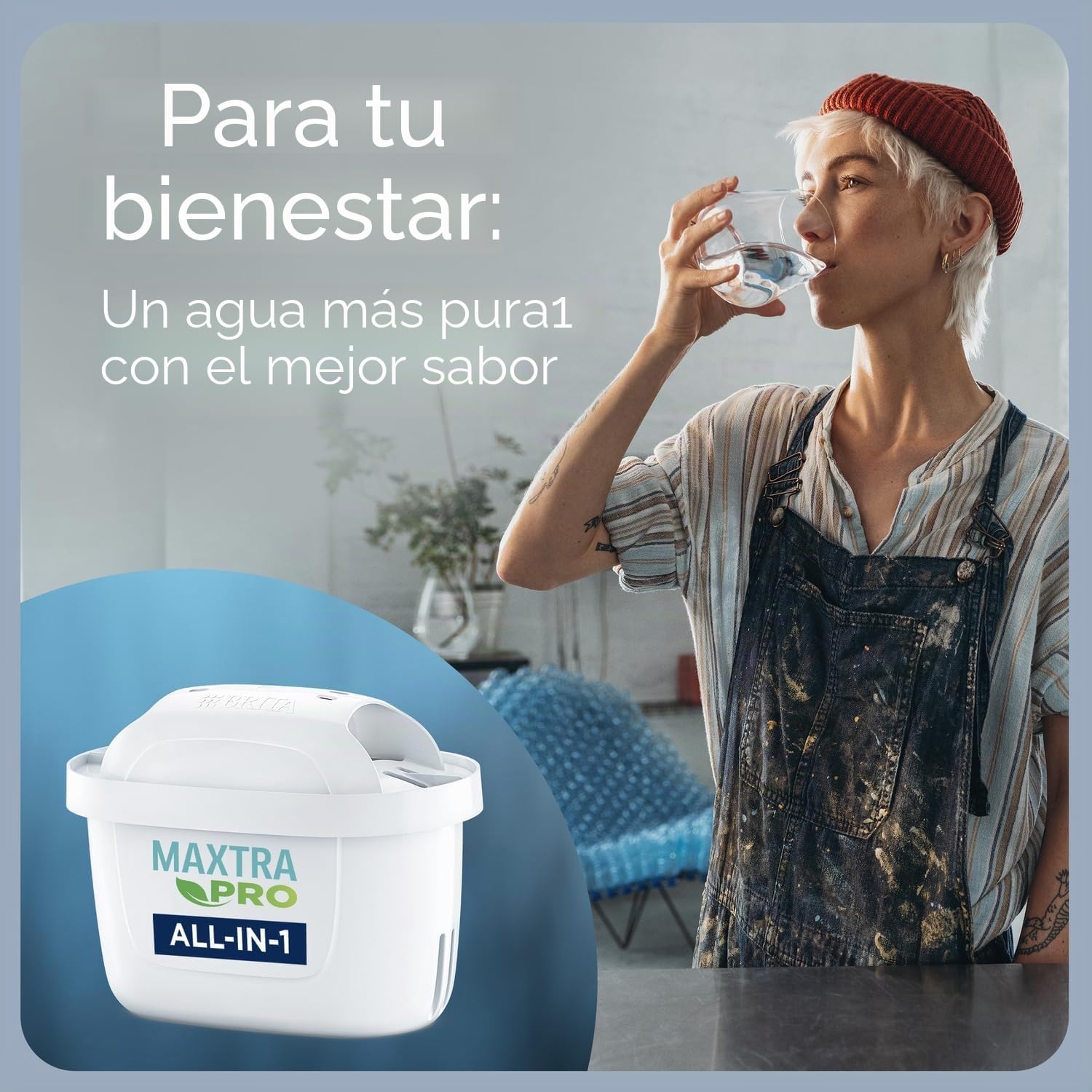 BRITA Jarra filtrante Marella Graphite (2,4l) incl 3 cartuchos filtro de agua grifo MAXTRA PRO All-in-1 reduce PFAS, piedra caliza, cloro, algunas impurezas y metales indicador temporal, ecoembalaje